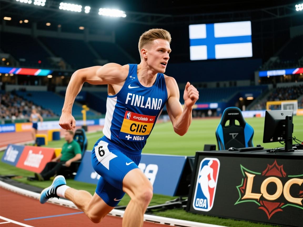 芬兰田径选手努力拼搏 给人深刻印象